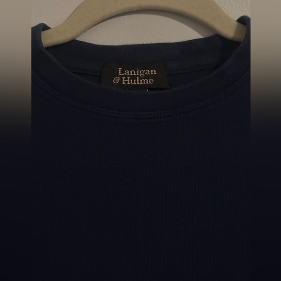 Lanigan & Hulme 100% Cotton Long Sleeve Shirt | Men’s S | Navy Luxury Basic - Picture 2 of 9